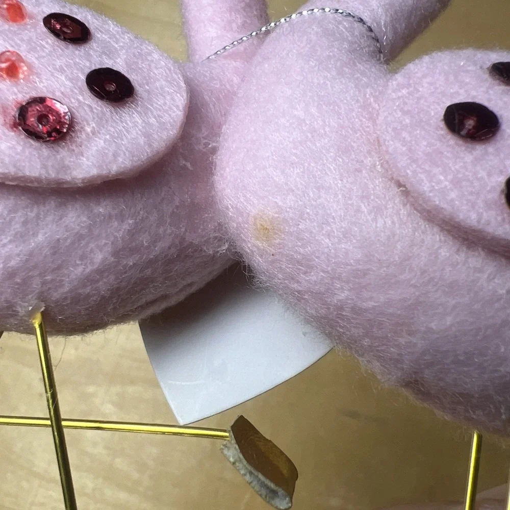 Flamingo Love Birds Engaged 2021‎ Felt Christmas Ornament
